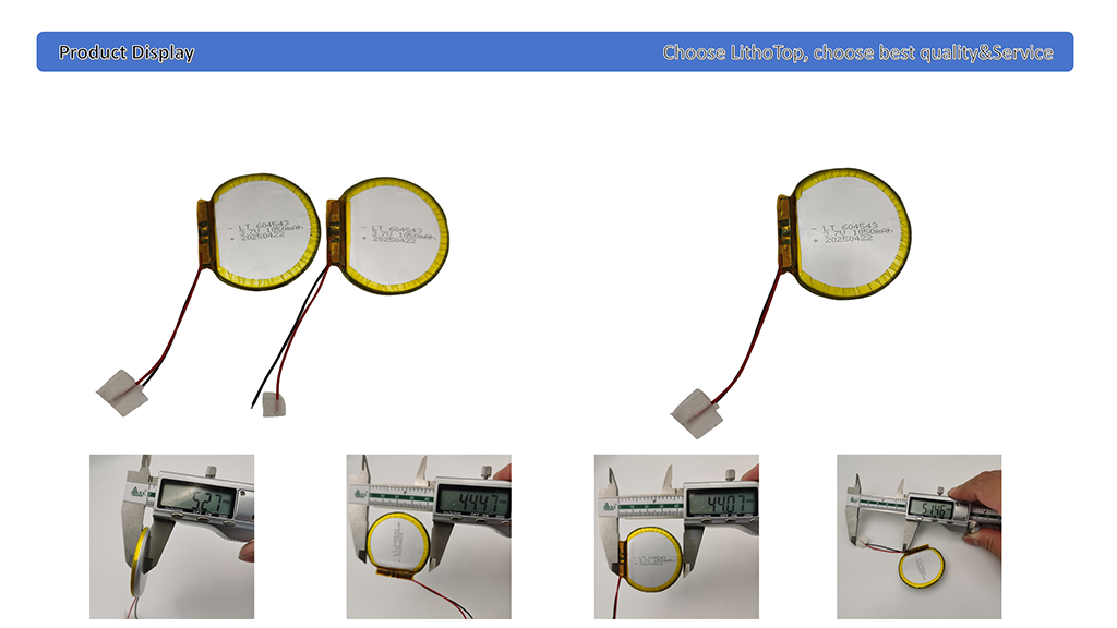 604543 round lithium battery