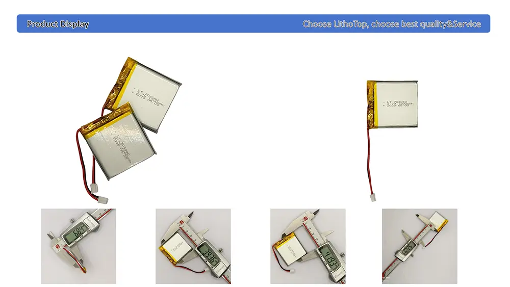 Lithium Ion Polymer Battery LP704040 3.7V 1200mAh