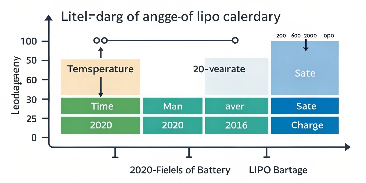 A simple diagram showing the factors of calendar aging: time, temperature, and state-of-charge