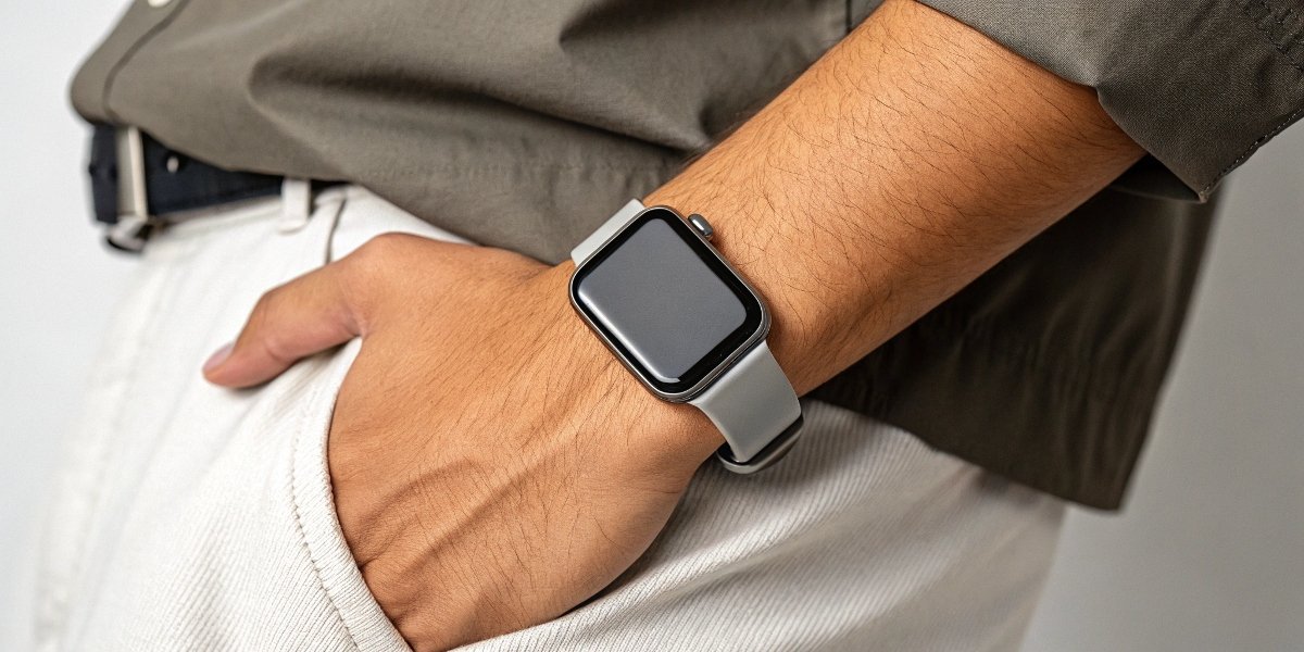 A person's wrist with a slight, harmless indentation after wearing a smartwatch, showing it's meant for continuous use
