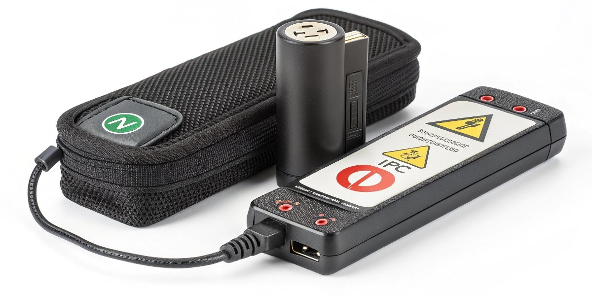 Conditional Compatibility of Li-ion Chargers for LiPo Batteries A Li-ion cylindrical battery charger next to a LiPo pouch battery, with a a checkmark and a caution sign to indicate conditional compatibility.