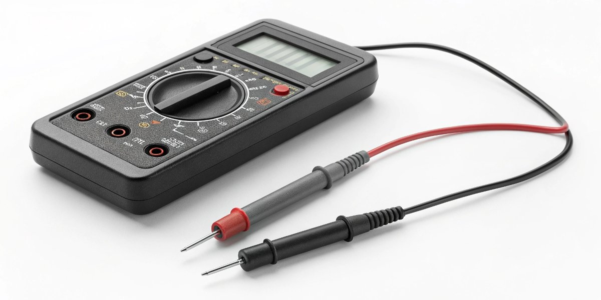 Precise LiPo Charging Voltage Measurement A digital multimeter displaying a precise voltage reading of 4.20V from a battery terminal
