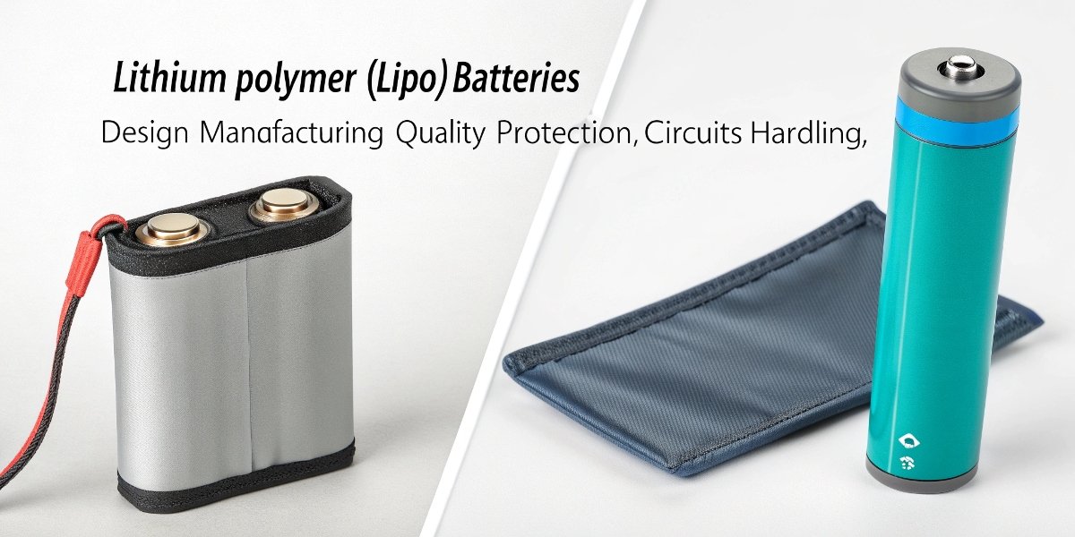 A side-by-side comparison of a cylindrical Li-ion battery and a pouch-style LiPo battery