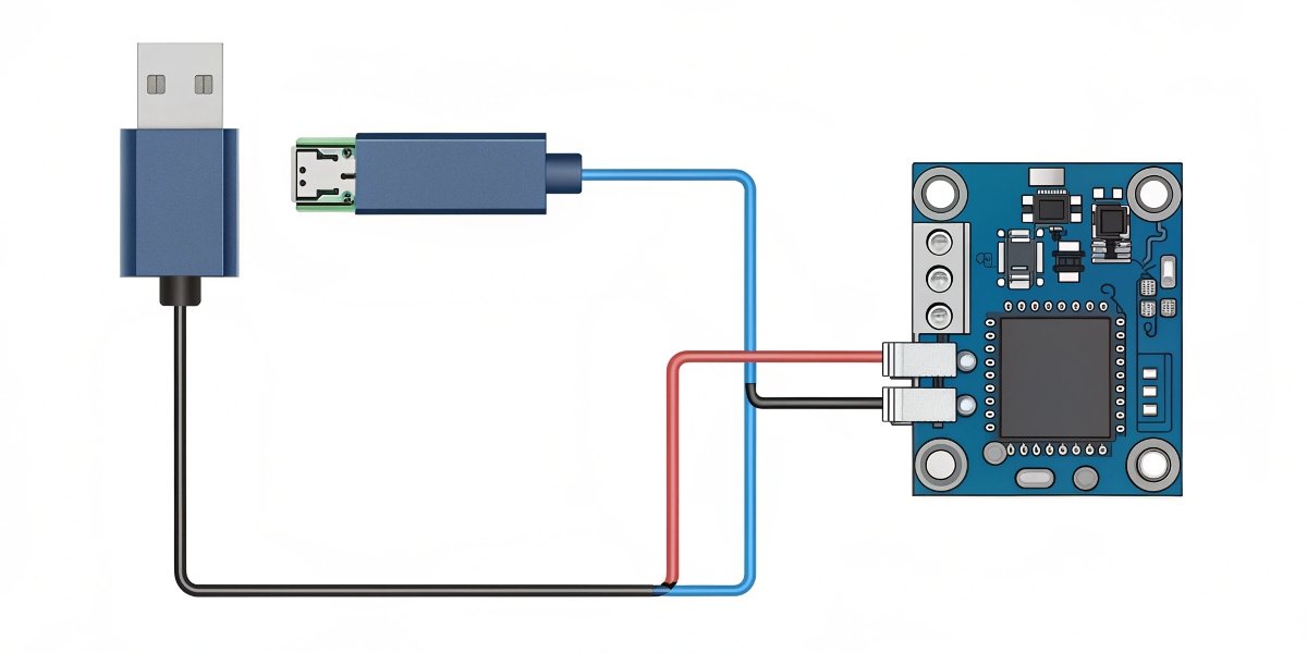 A diagram showing a 5V USB source correctly connected to a TP4056 charging module, which is then connected to a 3.7V battery