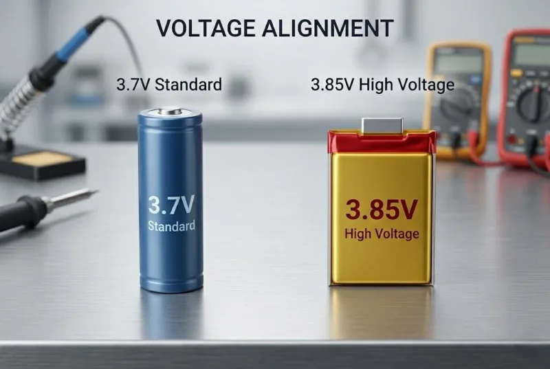 3.7v Standard Lco Vs 3.85v High Voltage Battery System Comparison For Device Optimization.