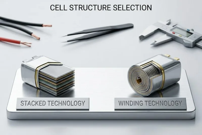 Stacked Vs Winding Internal Cell Structure Comparison For Custom Lipo Batteries.