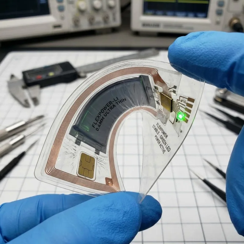 Flexible 0.4mm Ultra Thin Lipo Battery For Smart Cards And Clinical Patches.