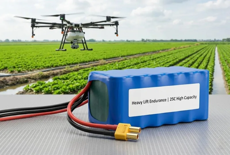 High Capacity 25c Li Ion Battery Pack For Industrial Agricultural Drones And Heavy Lift Endurance.