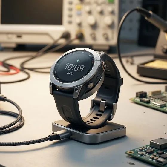 High Performance Smartwatch With Fast Charging Lipo Battery In Technical Lab.