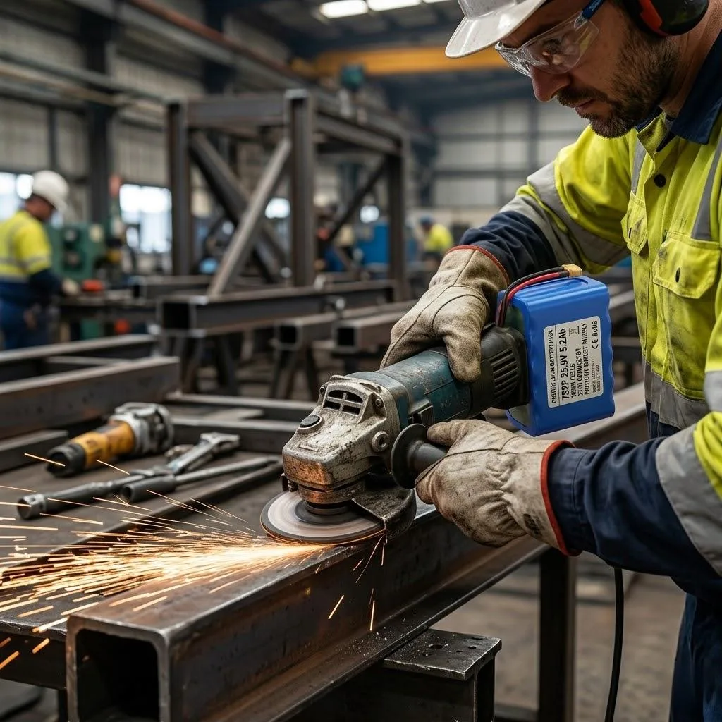 Industrial Power Tool Battery With 1.0mΩ Cell Resistance For High Load Stability And High Rpm Performance.