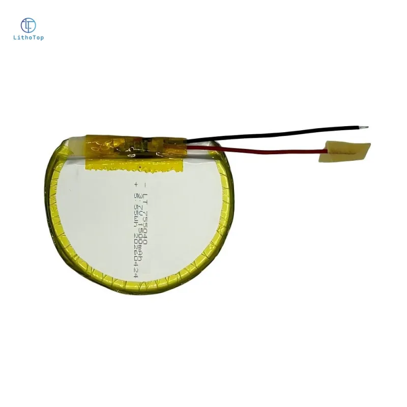 755040 U shape pouch cell battery