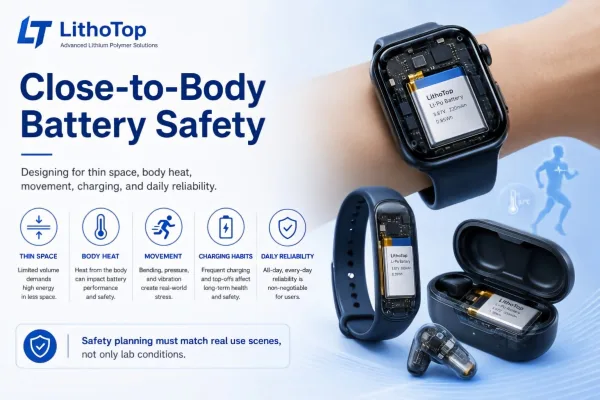 Close To Body Wearable Battery Safety