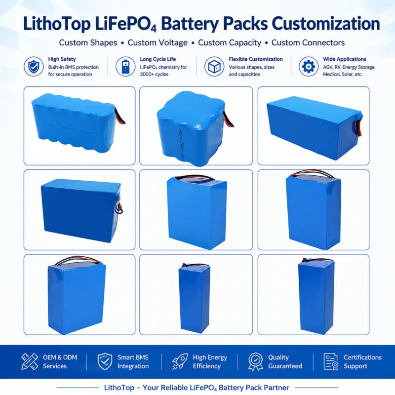 Lithotop Lifepo4 Battery Packs Customization